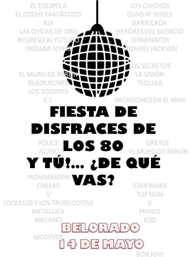 Fiesta de disfraces de los 80.